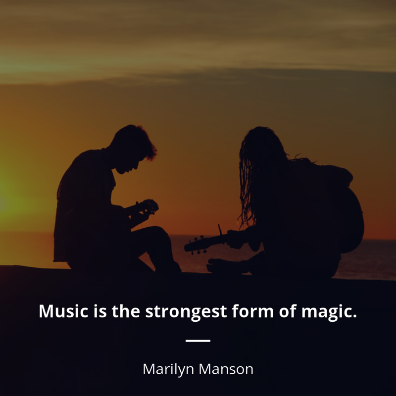 Marilyn Manson citát: “Music is the strongest form of magic.”