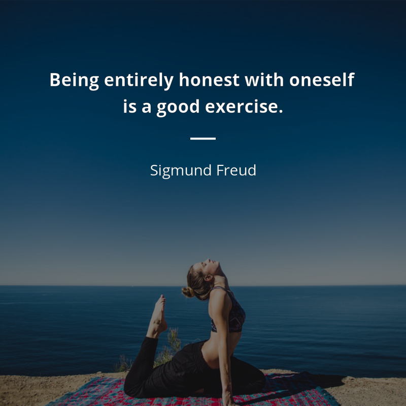 Sigmund Freud citát: “Being entirely honest with oneself is a good exercise.”